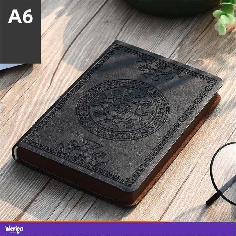 

Buku Catatan Jurnal Notebook Leather Cover Vintage Pattern A6 - WH-1564