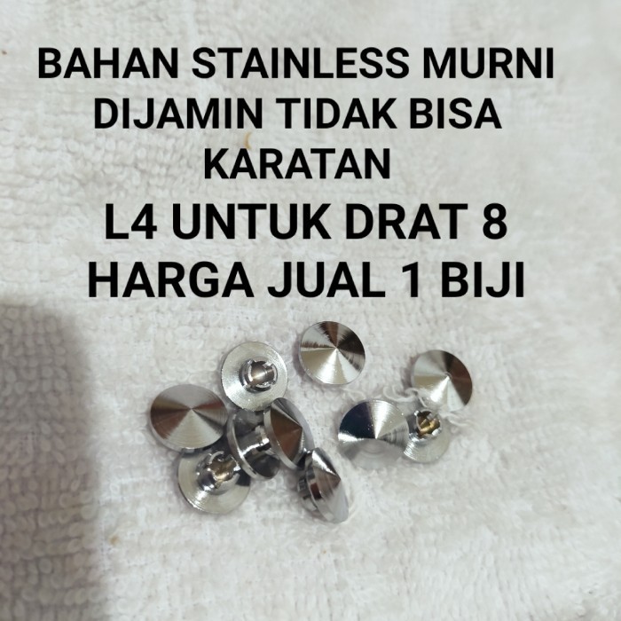 kancing baut stainless L4 L 4 tutup baut L4 L 4 stainless -RCHD89