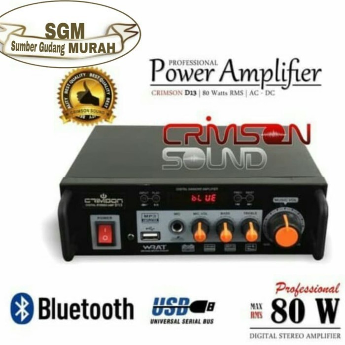 Produk Original Amplifier Mini Crimson D 13 AC-DC Amplifier Crimson D13