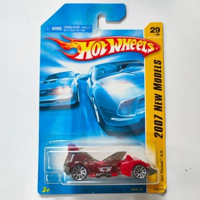 Hotwheels Jet Threat 4.0 Merah 2007 ban jaring