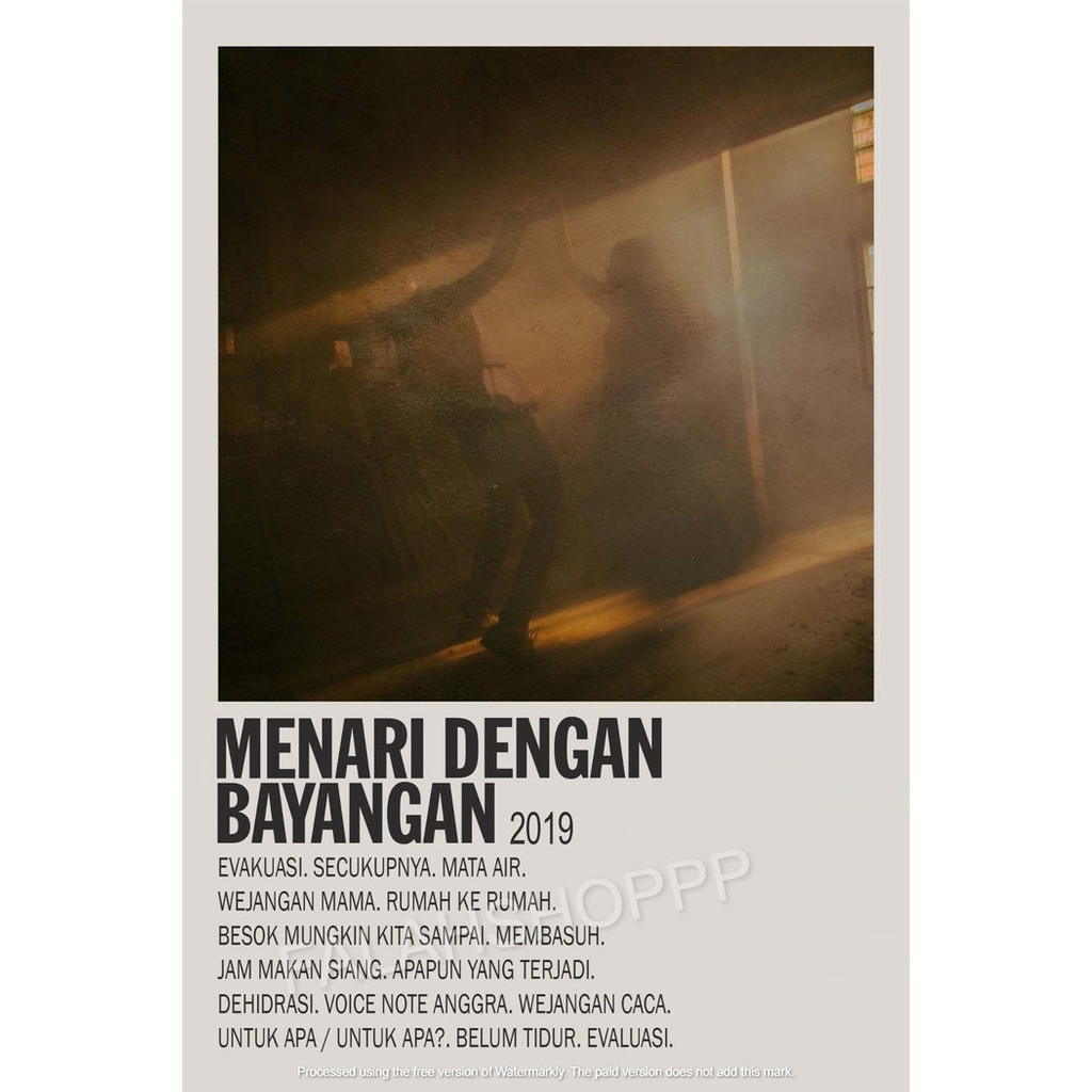 Poster Album Menari Dengan Bayangan - Hindia