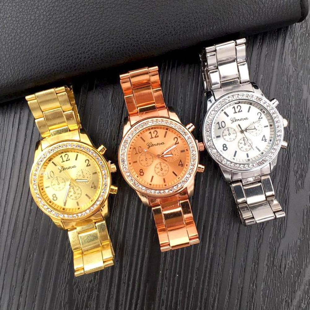 【Ready Stock】Light Luxury Exquisite Gold Disc Watch Business Silver Retro Men's Watch Alloy Steel Wa