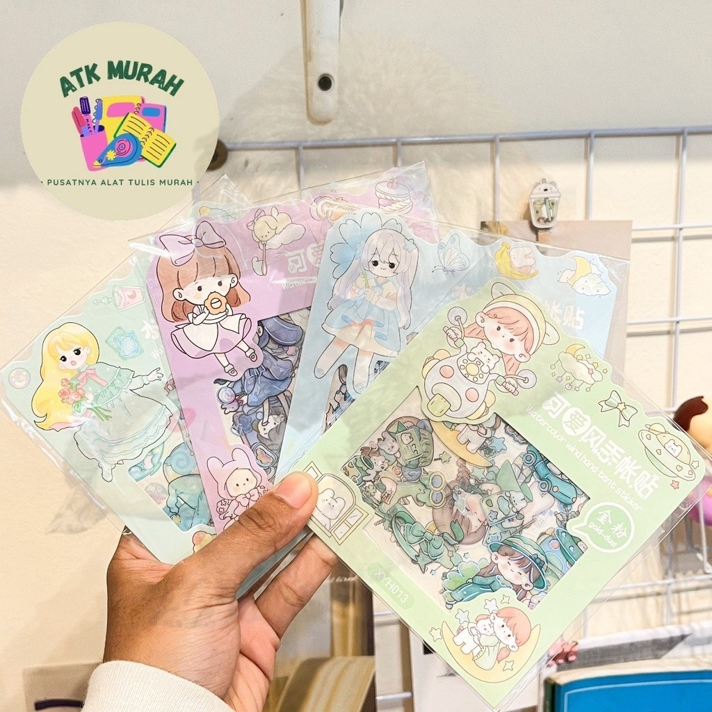 

Sticker bening isi 3 lembar XYH-30 bonus tempat cantik lucu imut COD kado unik souvernir