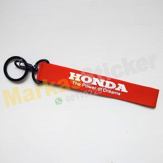 Honda Gantugan Kunci Motor Mobil Custom keychain aesthetic Logo otomotif Branded landyard tali id ca