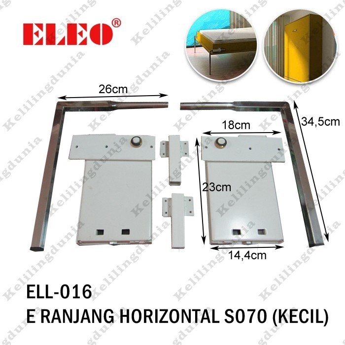Wall Bed Set Fitting Horizontal Engsel Kasur Ranjang Lipat di Dinding