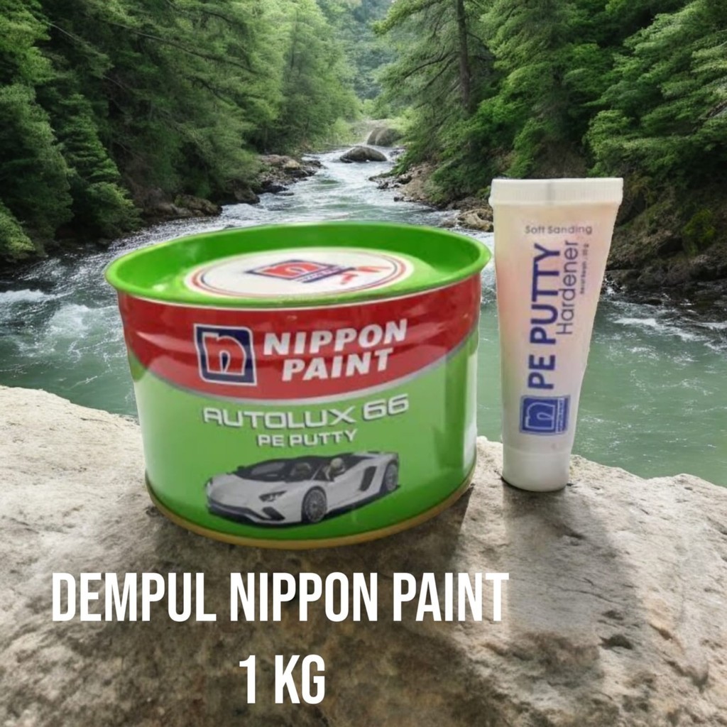 Dempul Nippon paint Autolux 66 PE Putty 1 kg, Dempul Mobil, Dempul Besi, Dempul Autolux 66 PE 1kg