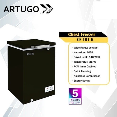 ARTUGO CF101K / CF101 CHEST FREEZER BOX 100L GARANSI RESMI ORIGINAL