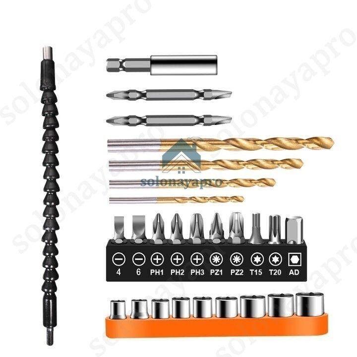 Mata Shock, Obeng, Mata Bor, Roofing Set 27Pc Shock Baja Ringan Dan Flexibel/Flexible Set 27 Pcs Bor