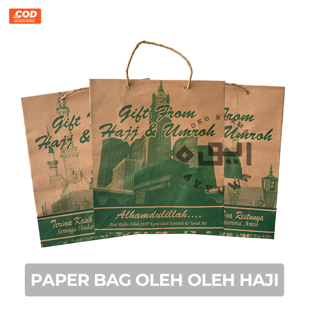

PAPERBAG TAS OLEH OLEH HAJI UMROH MURAH KERTAS TEBAL PREMIUM 1pcs