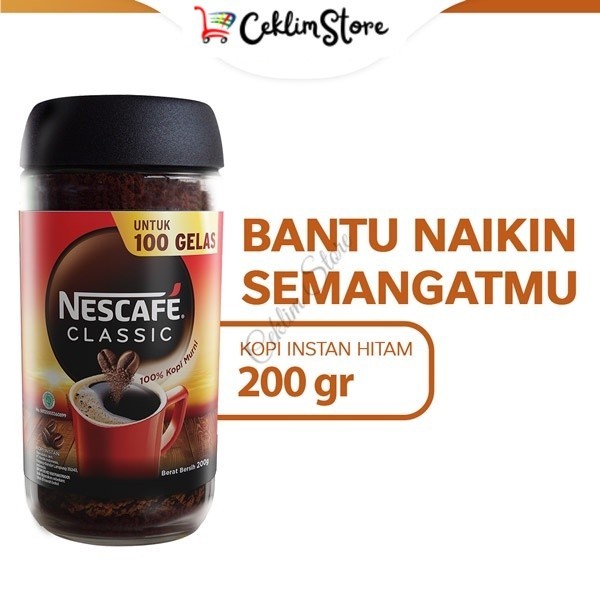 

NESCAFE Classic Kopi Instan Kopi Hitam 200g Jar