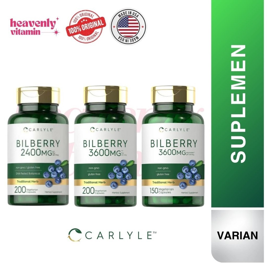 Carlyle Bilberry Extract Capsules  2400mg - 200 Capsules - ORI USA