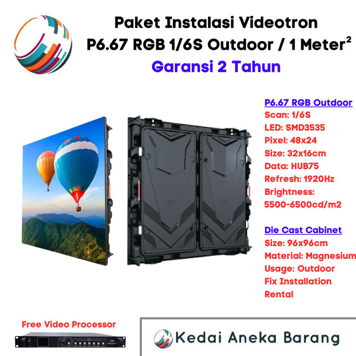 TC99 Paket LED Videotron P6.6 P6 Outdoor Kabinet Cabinet Die Cast 96x96