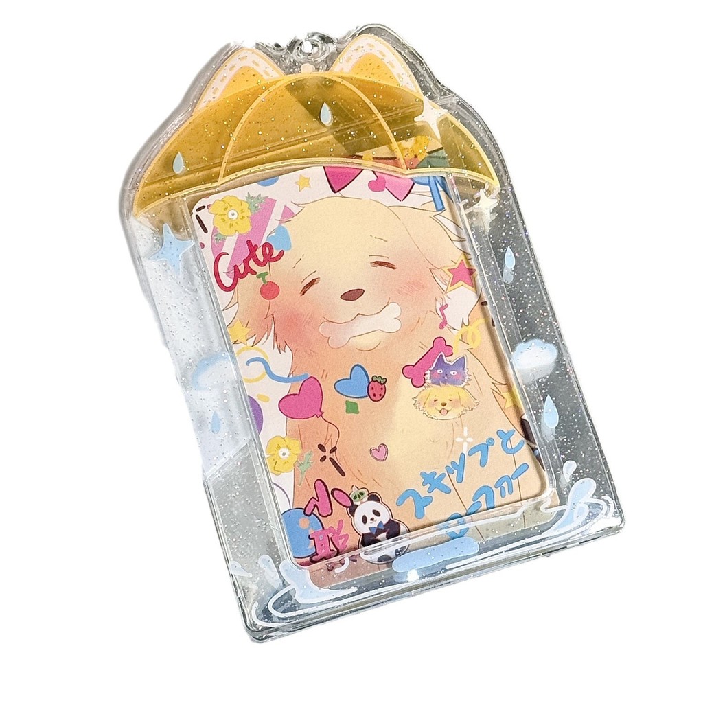 

Card Protector/Card Holder/Gantungan Kunci Holder Kartu Bahan Akrilik Transparan Ukuran 3 Inci