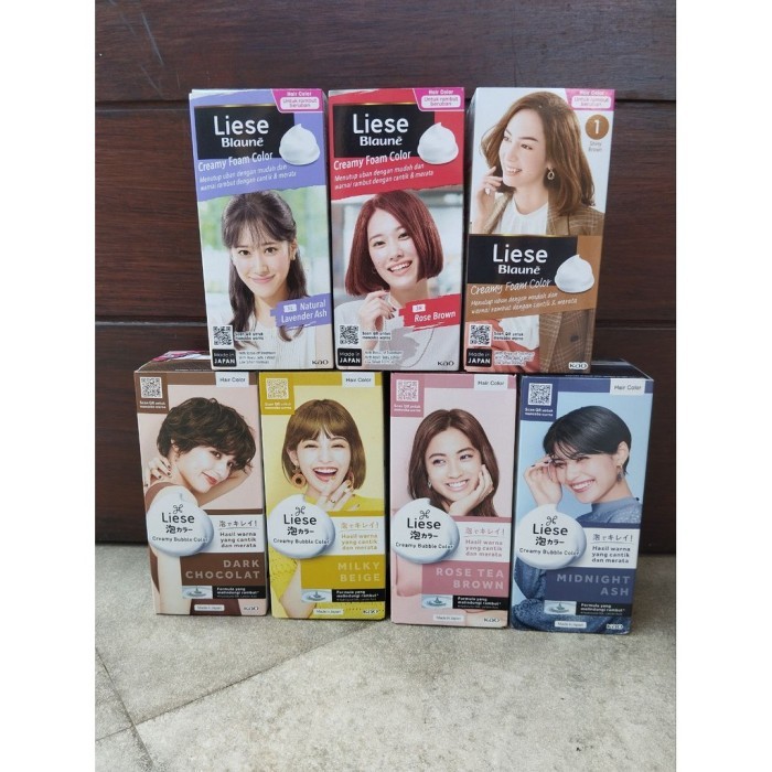Liese Blaune Creamy Bubble Foam Hair Color pewarna rambut
