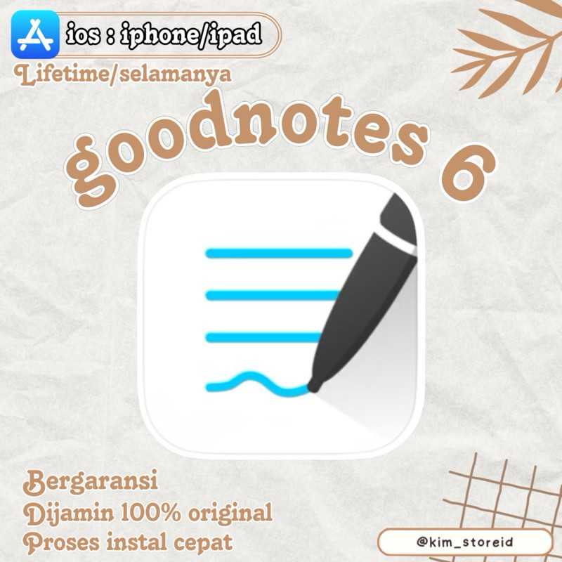 Goodnotes 6 | Goodnotes 5 Lifetime IOS - Selamanya (ORIGINAL)