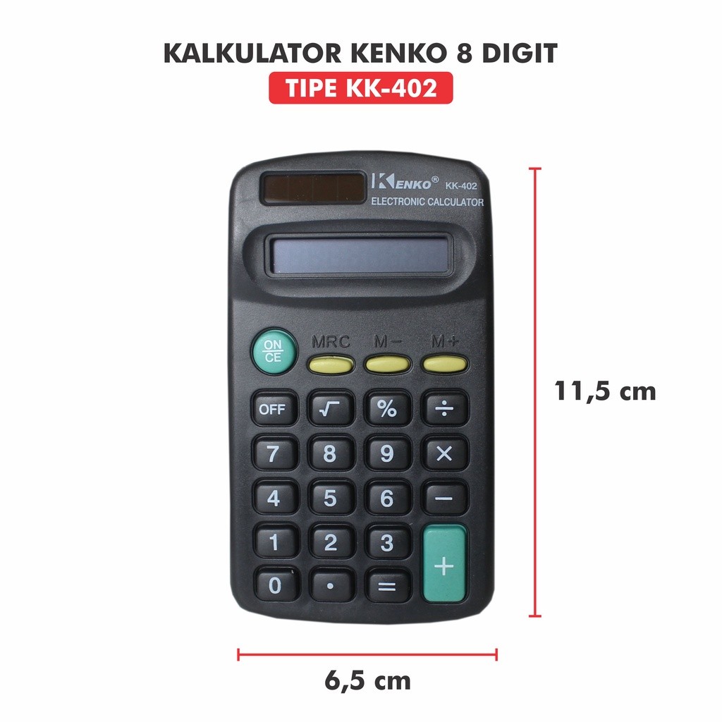 

KENKO KALKULATOR MINI KK-402 8 DIGIT BATRE AA