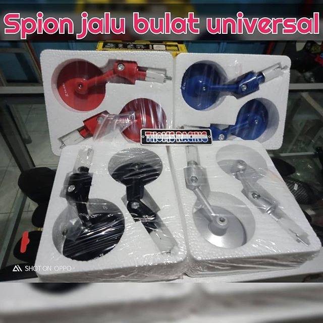 Spion Jalu bulat besi Universal semua motor merah