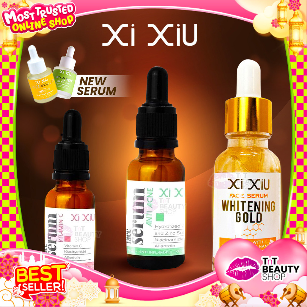 XI XIU Face Serum Vitamin C | Anti Acne | Whitening Gold 20 ml Vit C | Brightening| Tnt Beauty Shop