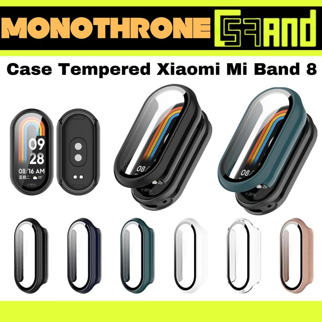 Case Tempered Xiaomi Band 8 Xiaomi Mi Band 8 PC Hard Case Miband 8