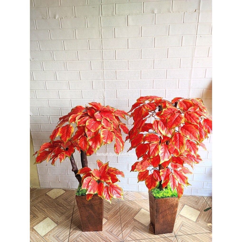 Pohon chingfu 100cm Artificial Hiasan Pohon Pojok Rumah Dekorasi Ruangan Chingfu Orange Pohon Dekora