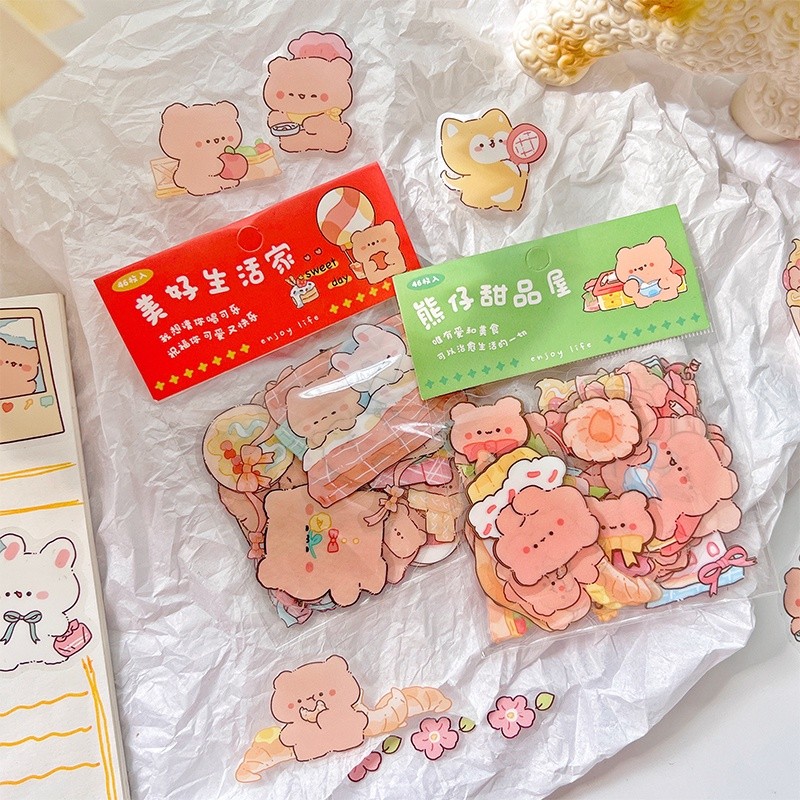 

46pcs Desain Kartun Binatang Lucu Untuk Dekorasi DIY