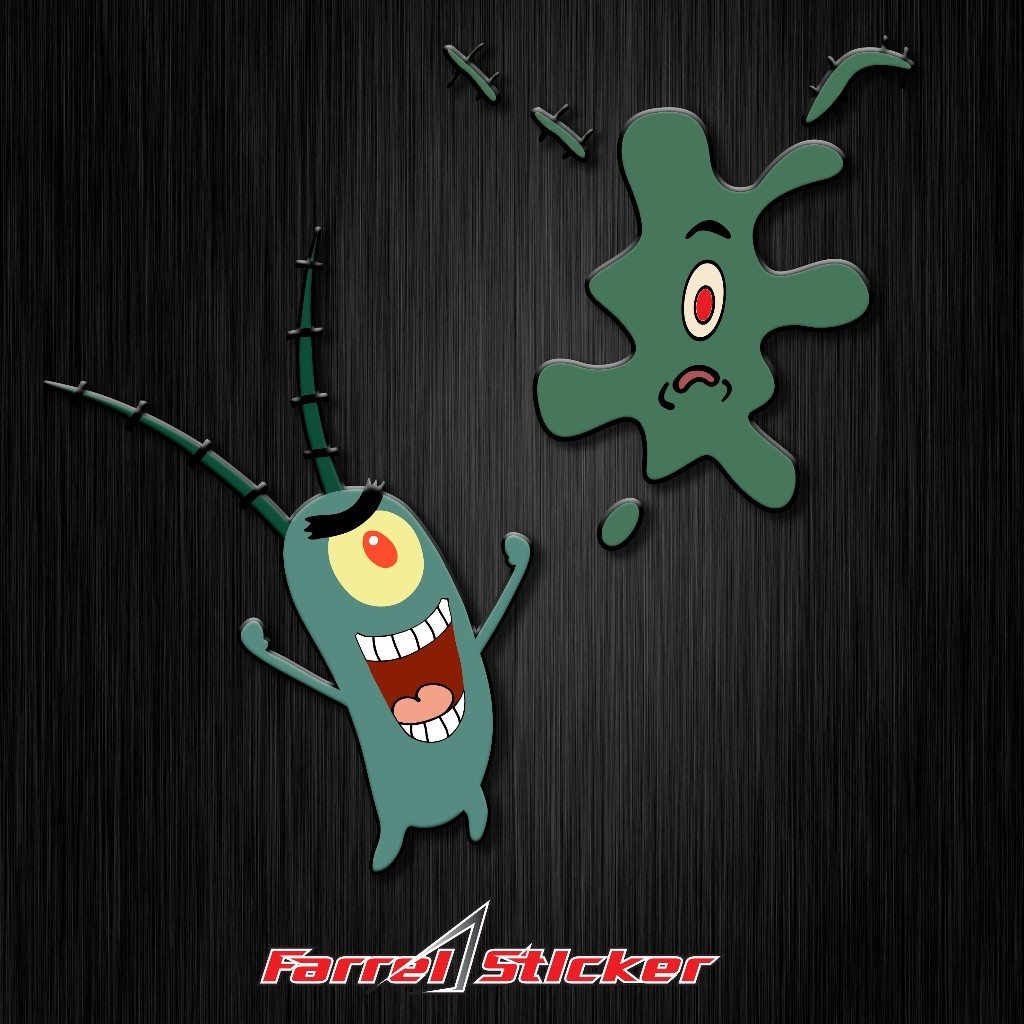 

Stiker Plankton Sticker Plankton Bercak Lucu Uv Dtf