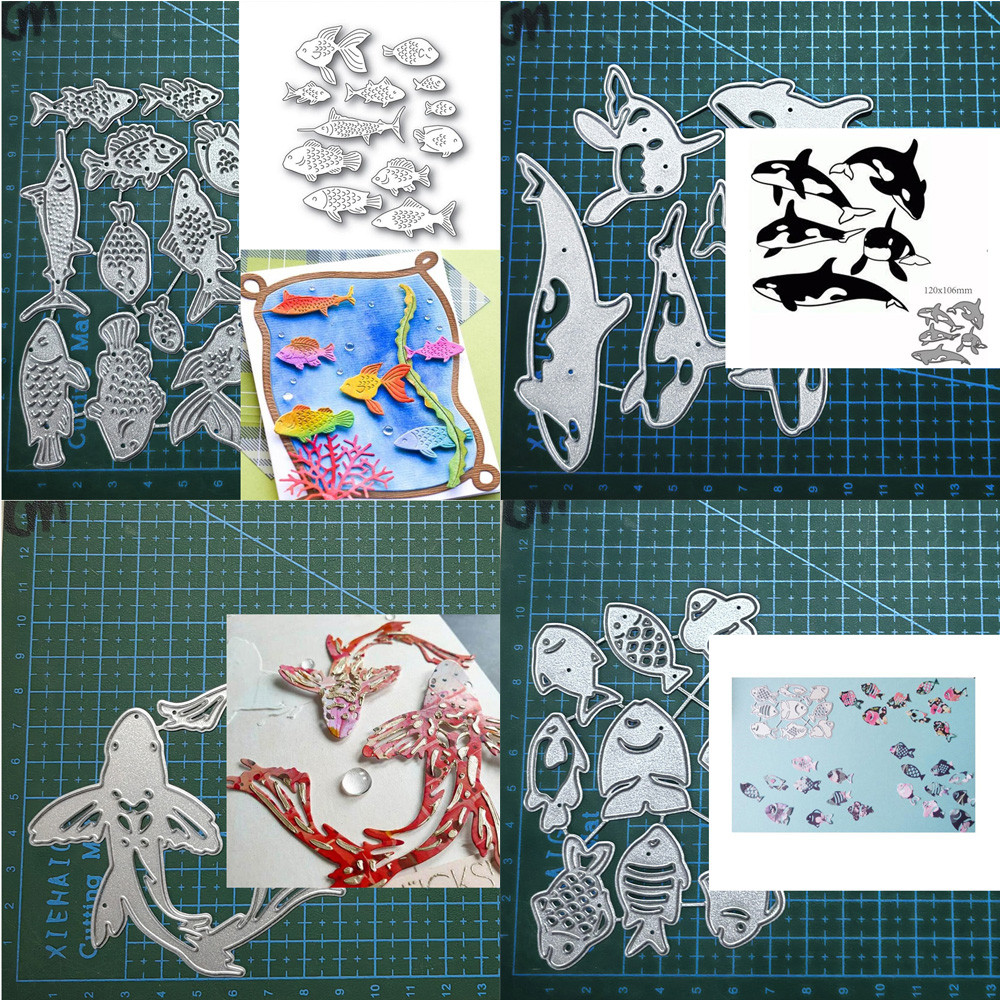 

fish metal cutting dies cut die mold Scrapbooking paper craft knife mould blade punch Embossing stencils