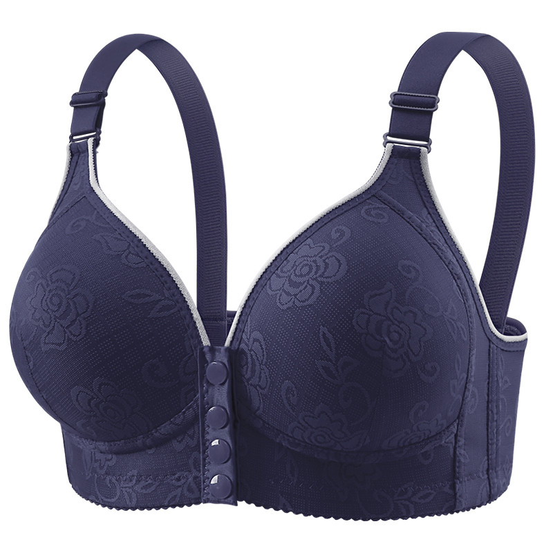PROMO BH109 Bra Wanita Seamless Bermotif Push Up Kancing Depan Tanpa Kawat Elegan