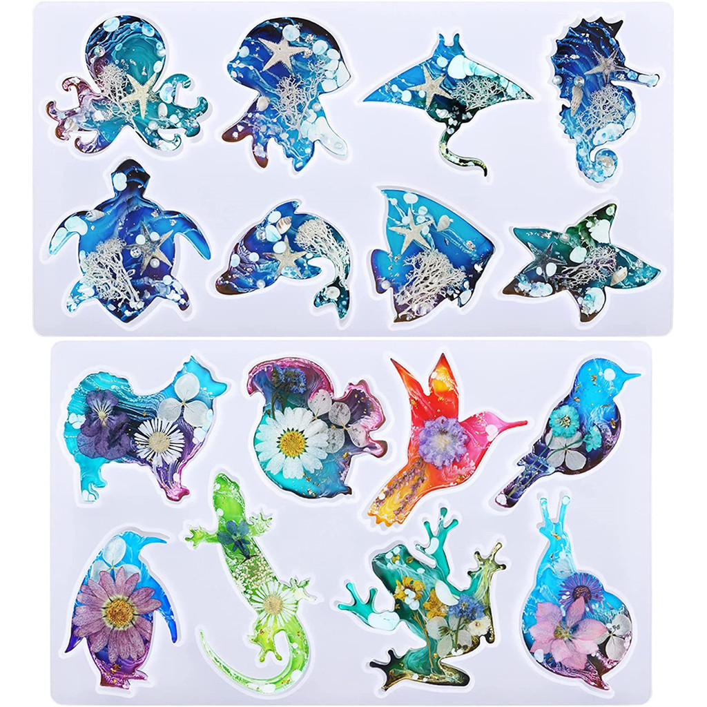 

Marine Animals Keychain Epoxy Resin Silicone Casting Mold DIY Jewelry Pendant Keychain Art Craft Making Supplies Accessories Kit