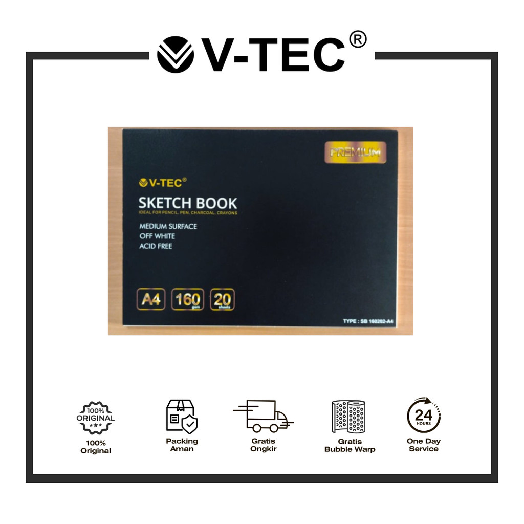

V-TEC SKETCH BOOK SB-160202 A4 160GSM