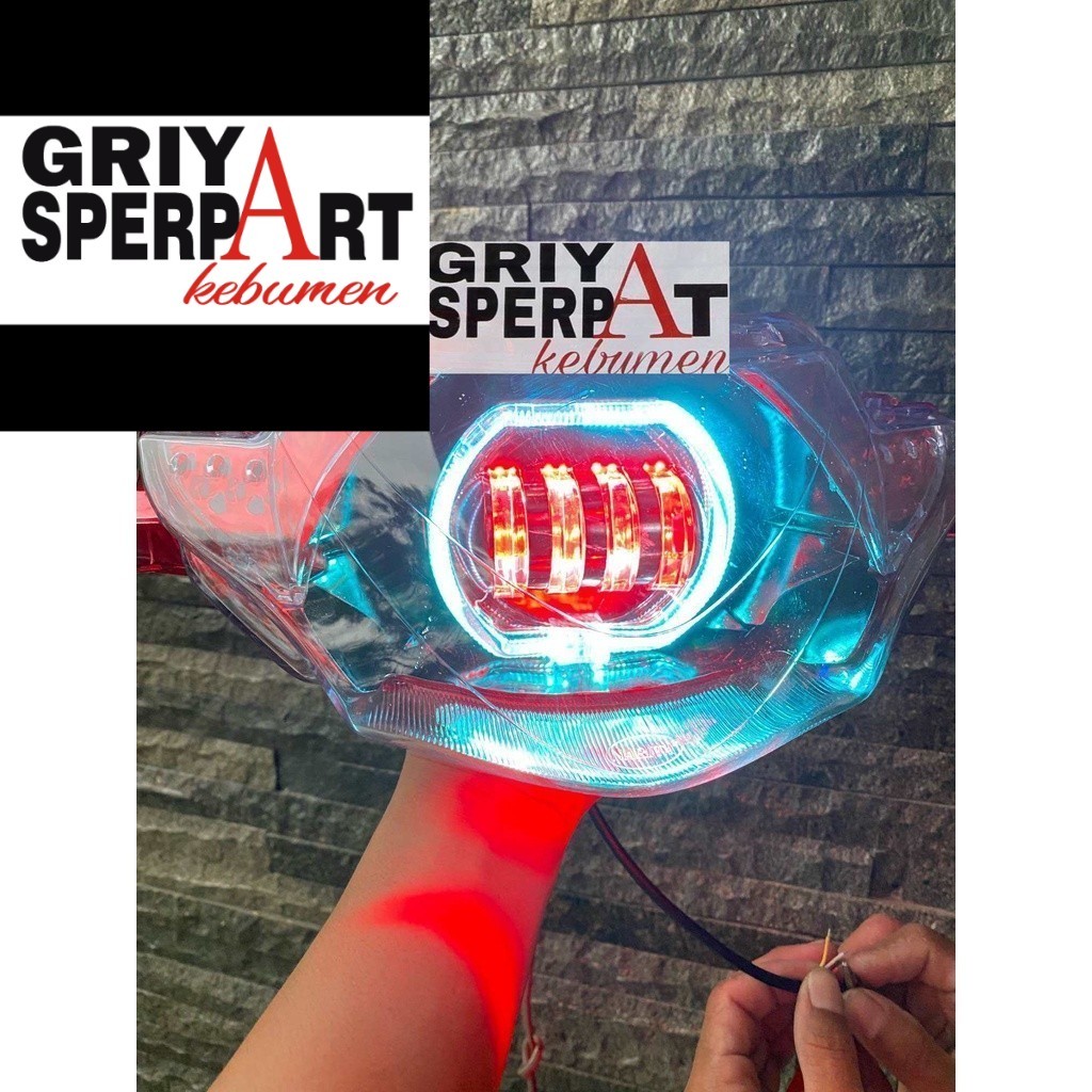 LAMPU DEPAN SUPRA X 125 OLD LAMA BILED PROJIE SUPER TERANG
