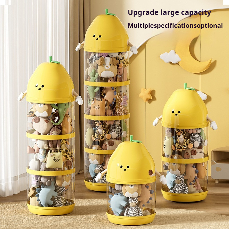 

Doll Storage Box Toys Organization Plush Toy Storage PP Large Storage Rack Stuffed Storage Barrel Children's toy Organizer ﻿