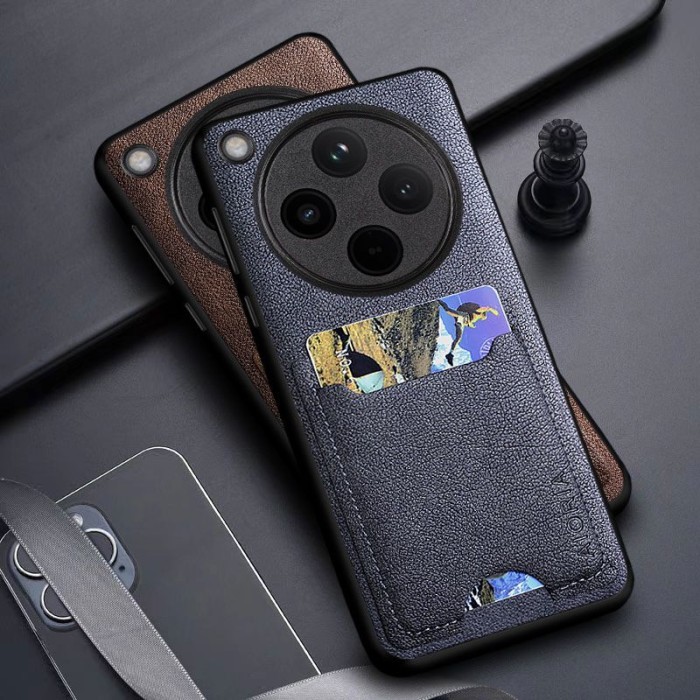 CASE OPPO FIND X8 PRO / OPPO FIND X8 CASE LEATHER WITH CARD WITH SLOT CARD AIORIA - BLACK SLOT CARD,