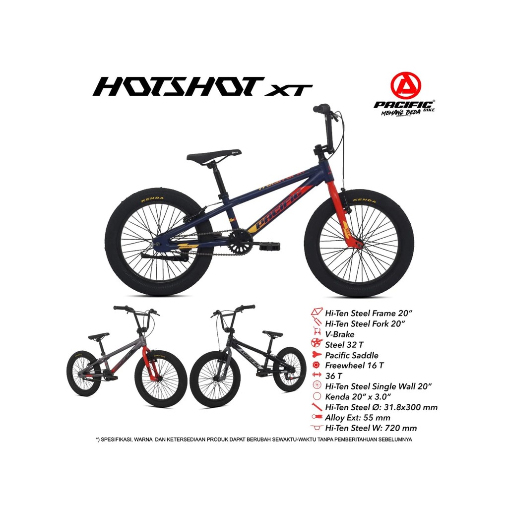 PROMO SEPEDA ANAK LAKI BMX 20" PACIFIC BMX HOTSHOT XT 3.0 20INCHI SEPEDA BMX --GOWESLAJU