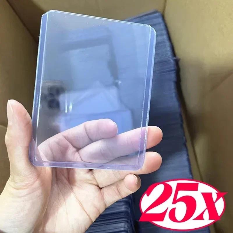 

25/20/1Pack 35PT Transparent Card Sleeves PVC Hard Plastic Game Cards Holder Cover for Collectible Trading Cards