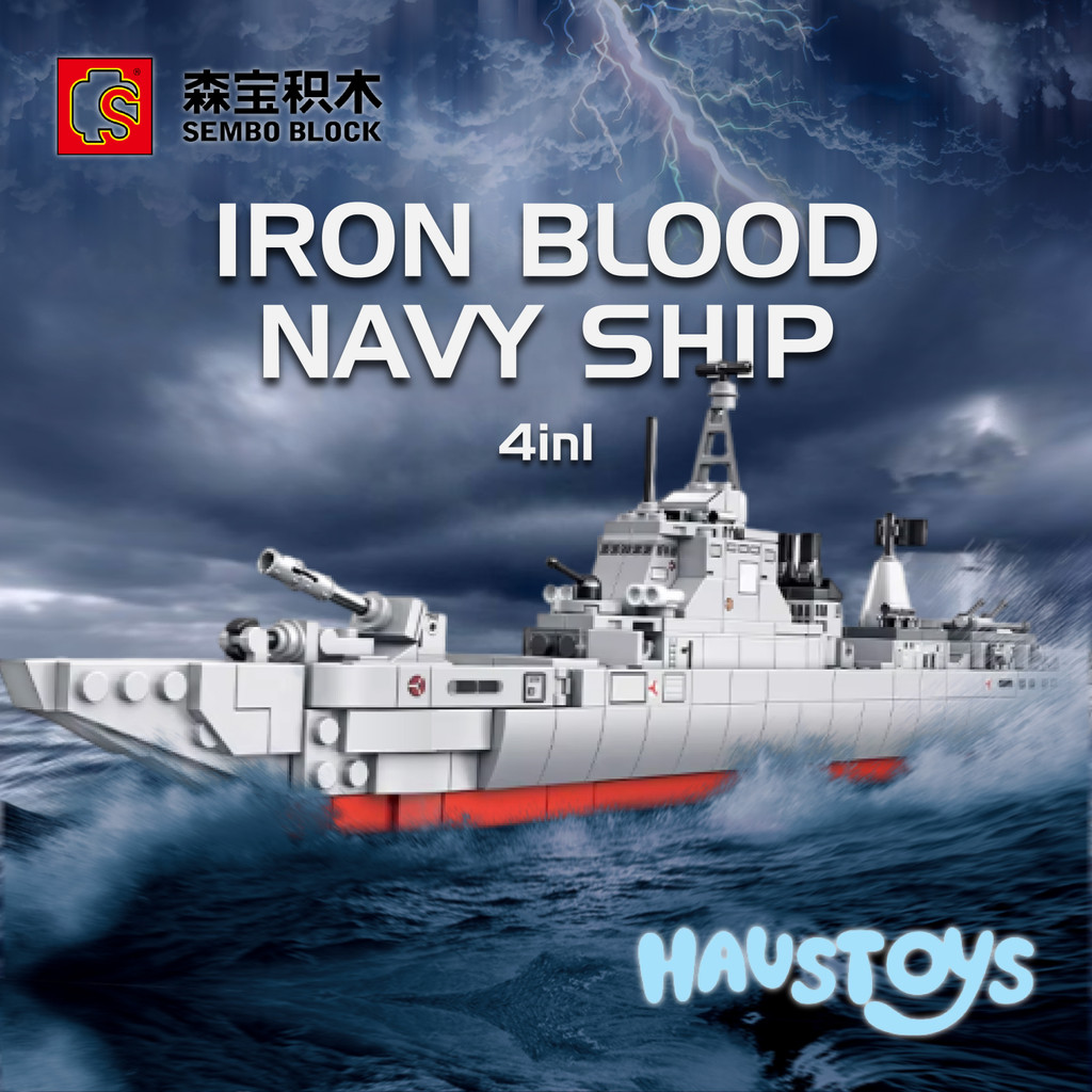 Sembo Bricks Iron Blood Navy Ship 4in1