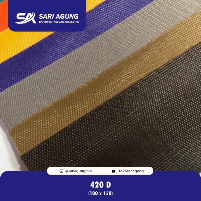 420D (METER) BAHAN POLYSTER WATERPROOF D420 DINIR POLYESTER BAHAN TAS