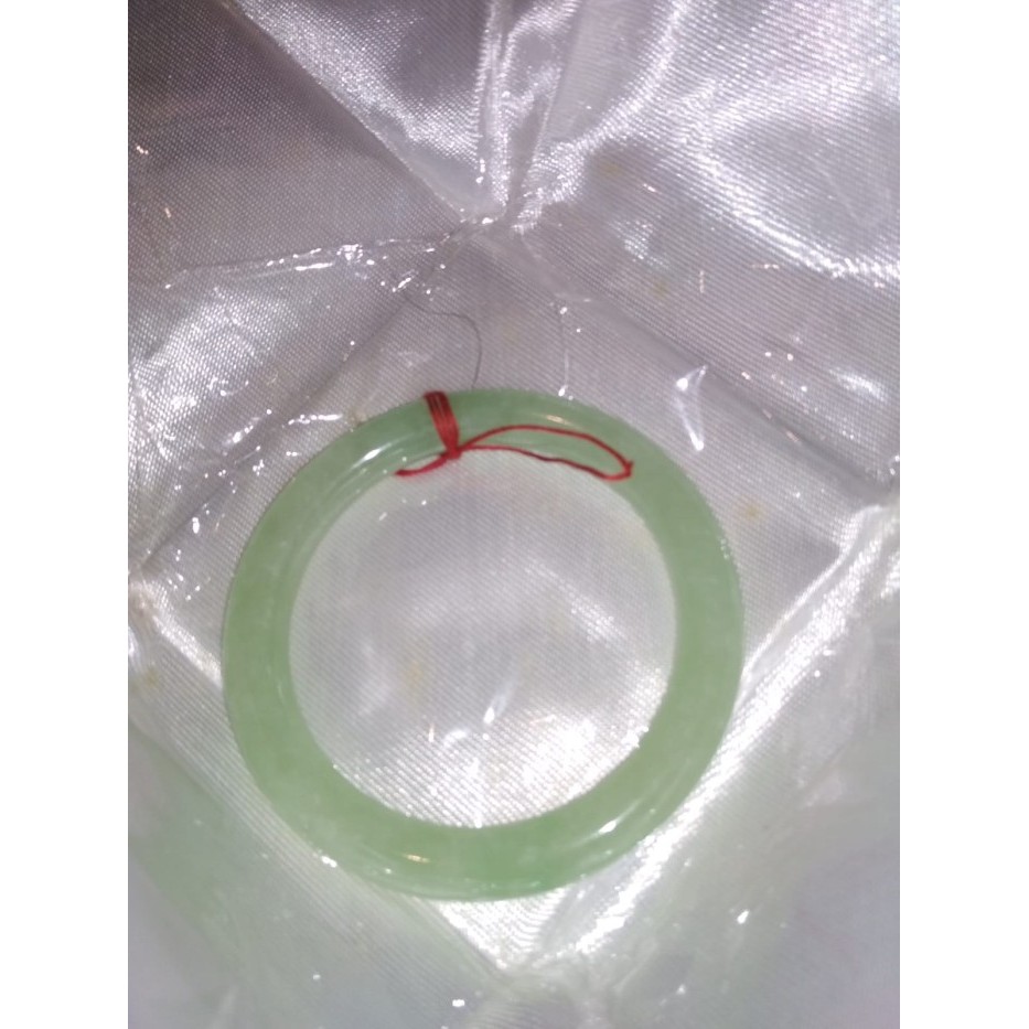 Gelang Giok Hijau China Asli Hijau / Gelang Energi Kesehatan Natural
