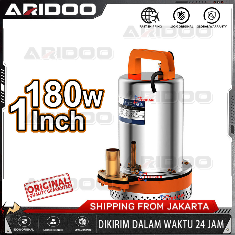 Pompa Air celup DC12V/24V Submersible water pump / Pompa kolam DC 1inch pompa dc