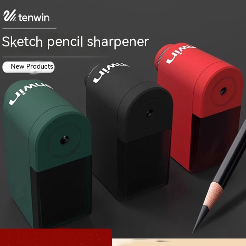 

10 Gears Adjustable Pencil Sharpener Rotary Pencil Sharpener for Students Helical Steel Blade Sharpener Suitable for Sketching