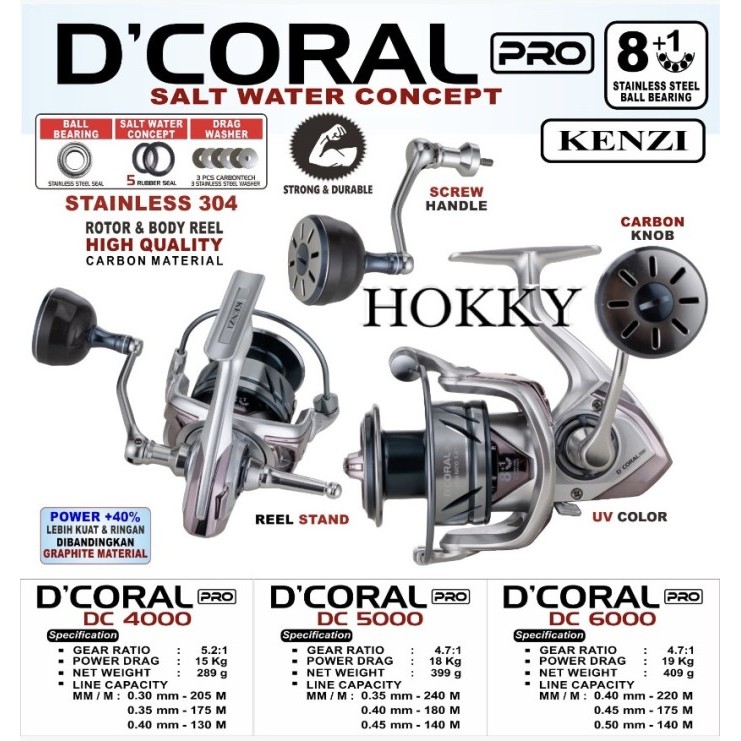 REEL KENZI SALT WATER D CORAL PRO - 4000