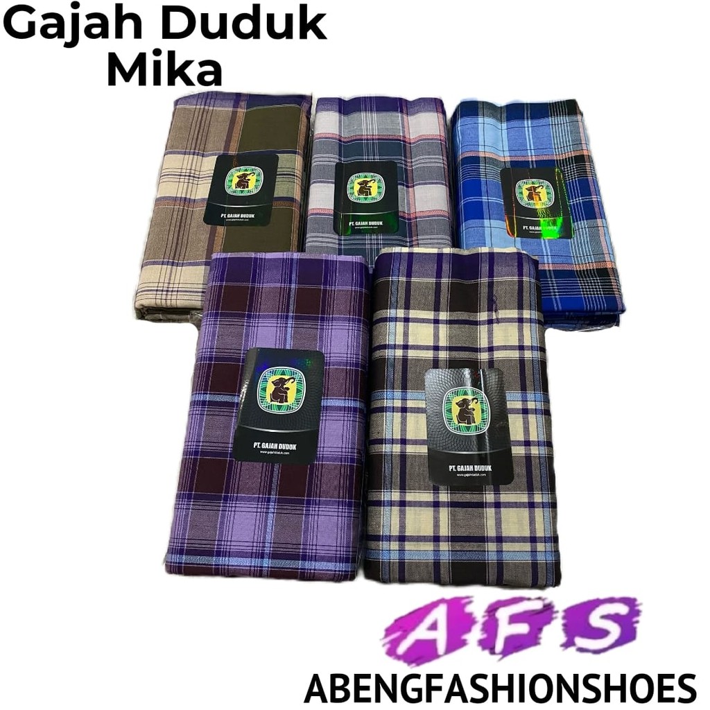 Sarung Gajah Duduk Mika Kotak Sarung Tenun Pilihan