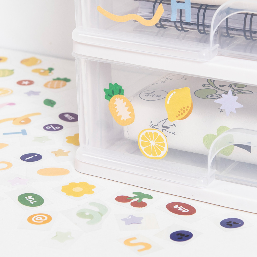 

3 Sheets Creative and Cute Life Student DIY Stationery Decoration Stickers Suitable for Photo Albums,Diaries,Cups,Scrapbooks