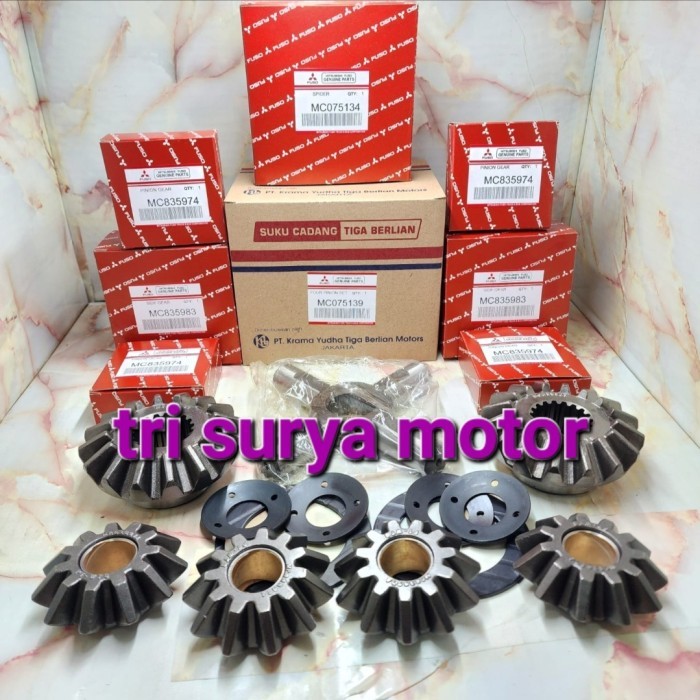 Four Pinion Set Gigi Bolu Gardan Set komplit Mitsubishi Ps125 Turbo Canter Ps135 FE74 Ori BARU