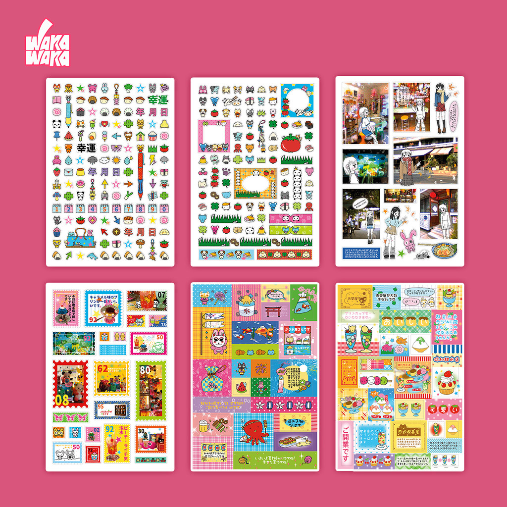 

WAKAWAKA Cutest of All Stickers for Scrapbooking Stationery Kawaii Stickers Realistic Style Label Stickers Deco Elements