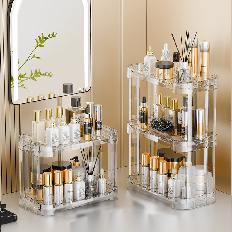 Rak Kosmetik Acrylic 3 Tingkat Serbaguna Rak / Rak Makeup / Rak Organizer Acrylic / Rak Serbaguna