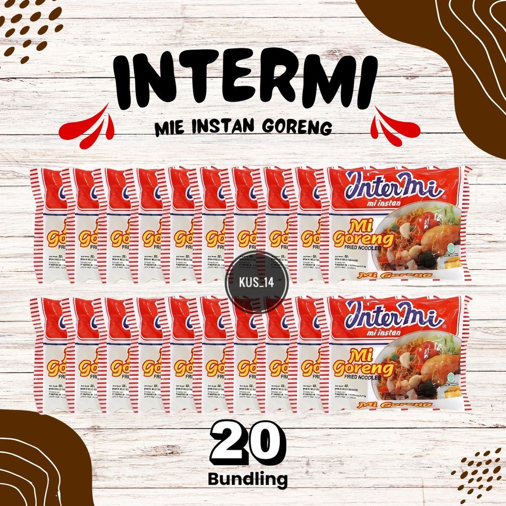 

20 PCS Intermi Mie Instan Goreng / Pedas 60gr Murah