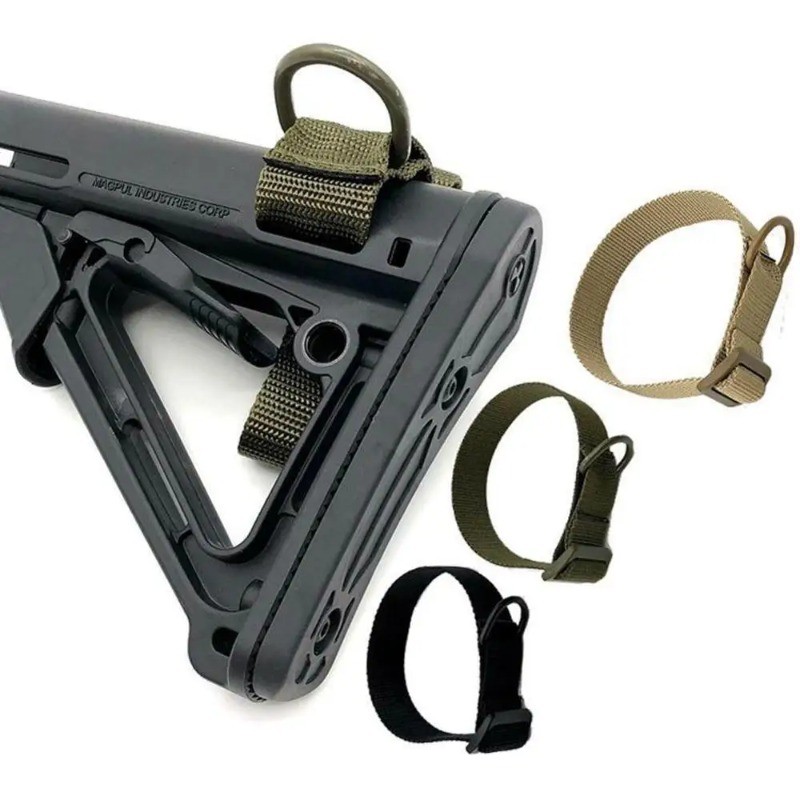 Multifunction Airsoft Tactical ButtStock Sling Adapter Rifle Stock Gun Strap Rope Strapping Belt Mou