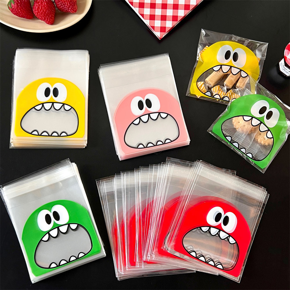 

100pcs Cute Clear Self Sealing Cellophane Bags For Candy Cookie Party Favor Jewelry Small Businesses Packaging Storage Display