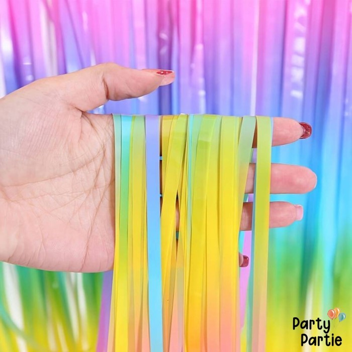 [Ecer] Doff Foil Curtain / Tirai Foil Doff - Rainbow